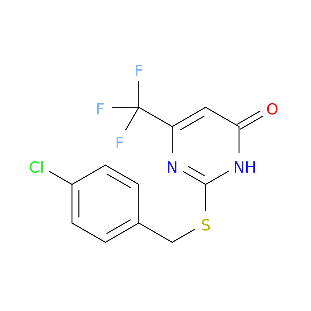 2-{[(4-chlorophenyl)methyl]sulfanyl}-6-(trifluoromethyl)-3,4-dihydropyrimidin-4-one