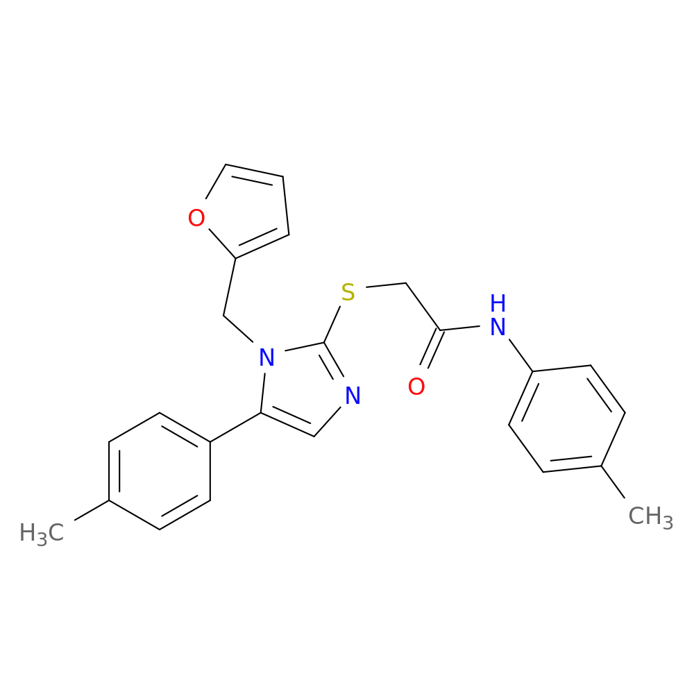 2-({1-[(furan-2-yl)methyl]-5-(4-methylphenyl)-1H-imidazol-2-yl}sulfanyl)-N-(4-methylphenyl)acetamide
