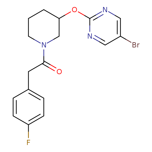 1-{3-[(5-bromopyrimidin-2-yl)oxy]piperidin-1-yl}-2-(4-fluorophenyl)ethan-1-one