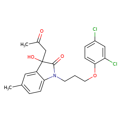 1-[3-(2,4-dichlorophenoxy)propyl]-3-hydroxy-5-methyl-3-(2-oxopropyl)-2,3-dihydro-1H-indol-2-one