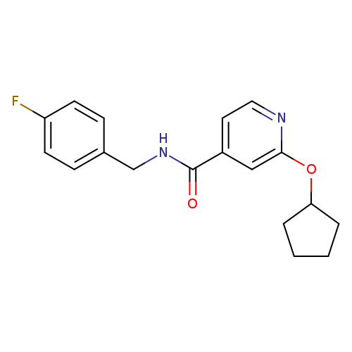 2-(cyclopentyloxy)-N-[(4-fluorophenyl)methyl]pyridine-4-carboxamide