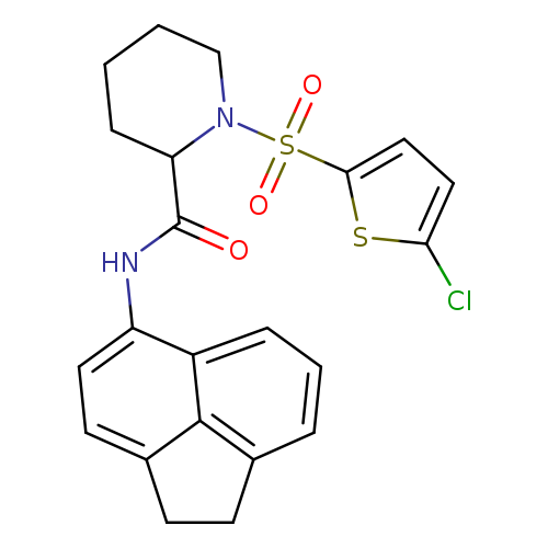1-[(5-chlorothiophen-2-yl)sulfonyl]-N-(1,2-dihydroacenaphthylen-5-yl)piperidine-2-carboxamide