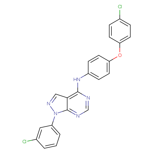 N-[4-(4-chlorophenoxy)phenyl]-1-(3-chlorophenyl)-1H-pyrazolo[3,4-d]pyrimidin-4-amine
