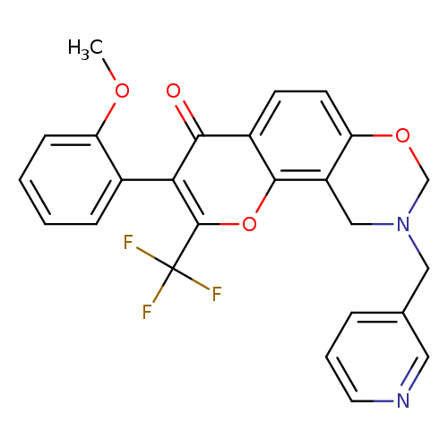3-(2-methoxyphenyl)-9-[(pyridin-3-yl)methyl]-2-(trifluoromethyl)-4H,8H,9H,10H-chromeno[8,7-e][1,3]oxazin-4-one