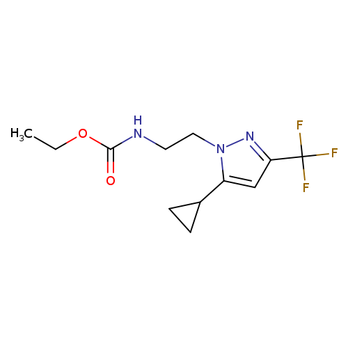ethyl N-{2-[5-cyclopropyl-3-(trifluoromethyl)-1H-pyrazol-1-yl]ethyl}carbamate