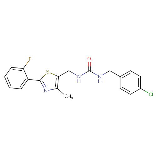 1-[(4-chlorophenyl)methyl]-3-{[2-(2-fluorophenyl)-4-methyl-1,3-thiazol-5-yl]methyl}urea