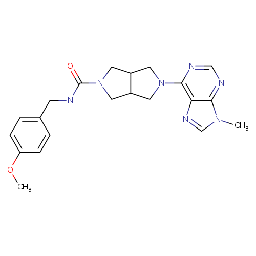 N-[(4-methoxyphenyl)methyl]-5-(9-methyl-9H-purin-6-yl)-octahydropyrrolo[3,4-c]pyrrole-2-carboxamide