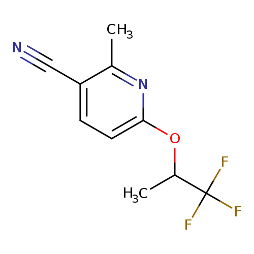 2-methyl-6-[(1,1,1-trifluoropropan-2-yl)oxy]pyridine-3-carbonitrile