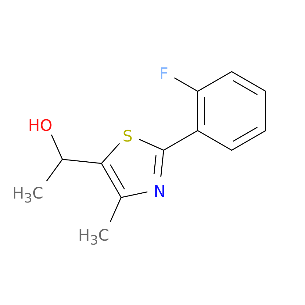 1-[2-(2-fluorophenyl)-4-methyl-1,3-thiazol-5-yl]ethan-1-ol