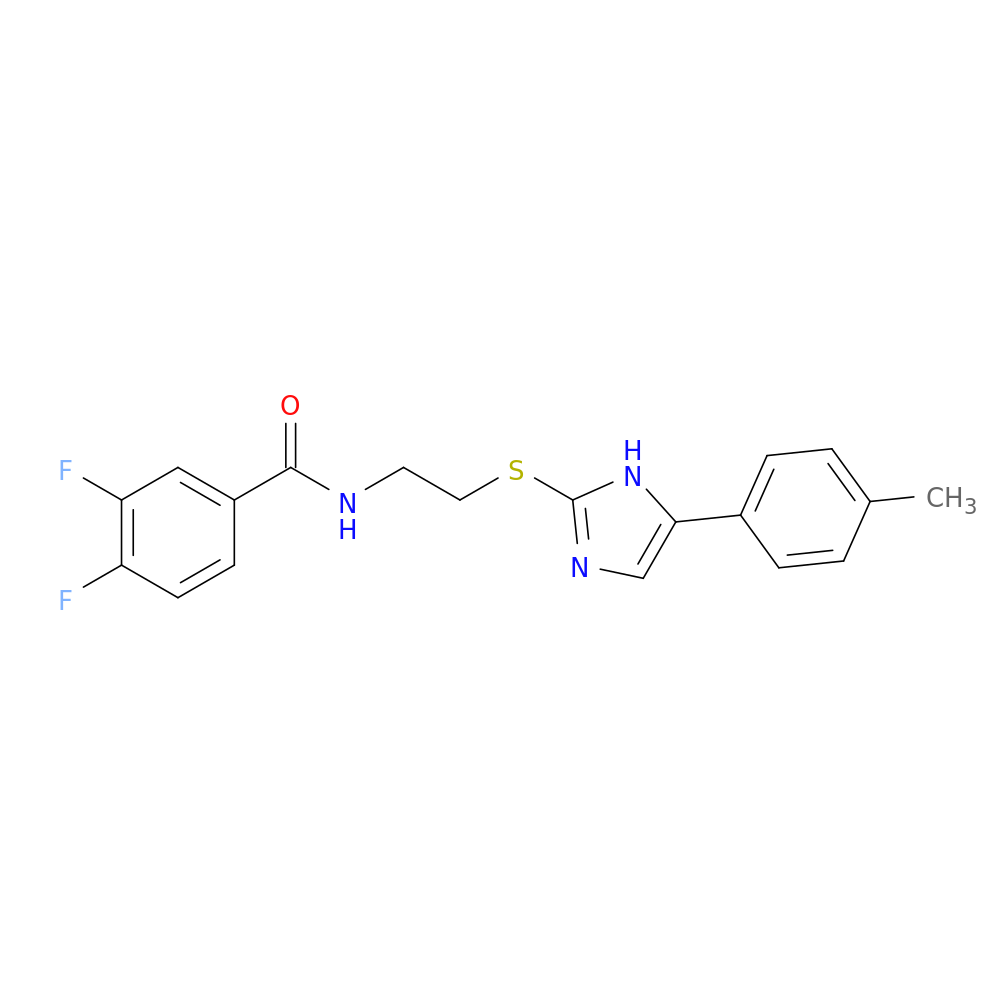 3,4-difluoro-N-(2-{[5-(4-methylphenyl)-1H-imidazol-2-yl]sulfanyl}ethyl)benzamide