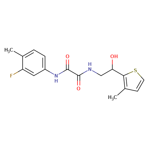 N'-(3-fluoro-4-methylphenyl)-N-[2-hydroxy-2-(3-methylthiophen-2-yl)ethyl]ethanediamide
