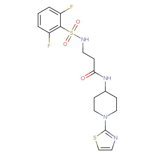 3-(2,6-difluorobenzenesulfonamido)-N-[1-(1,3-thiazol-2-yl)piperidin-4-yl]propanamide