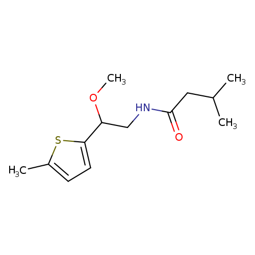 N-[2-methoxy-2-(5-methylthiophen-2-yl)ethyl]-3-methylbutanamide