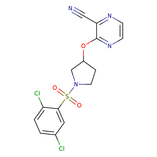 3-{[1-(2,5-dichlorobenzenesulfonyl)pyrrolidin-3-yl]oxy}pyrazine-2-carbonitrile