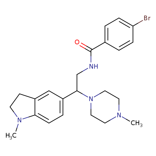 4-bromo-N-[2-(1-methyl-2,3-dihydro-1H-indol-5-yl)-2-(4-methylpiperazin-1-yl)ethyl]benzamide