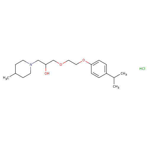 1-(4-methylpiperidin-1-yl)-3-{2-[4-(propan-2-yl)phenoxy]ethoxy}propan-2-ol hydrochloride