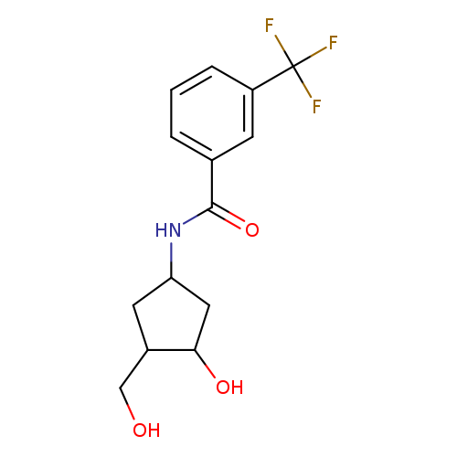 N-[3-hydroxy-4-(hydroxymethyl)cyclopentyl]-3-(trifluoromethyl)benzamide