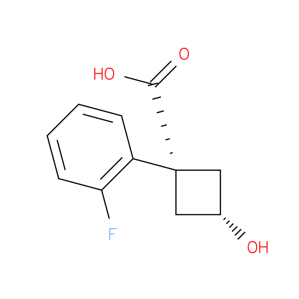 (1s,3s)-1-(2-fluorophenyl)-3-hydroxycyclobutane-1-carboxylic acid