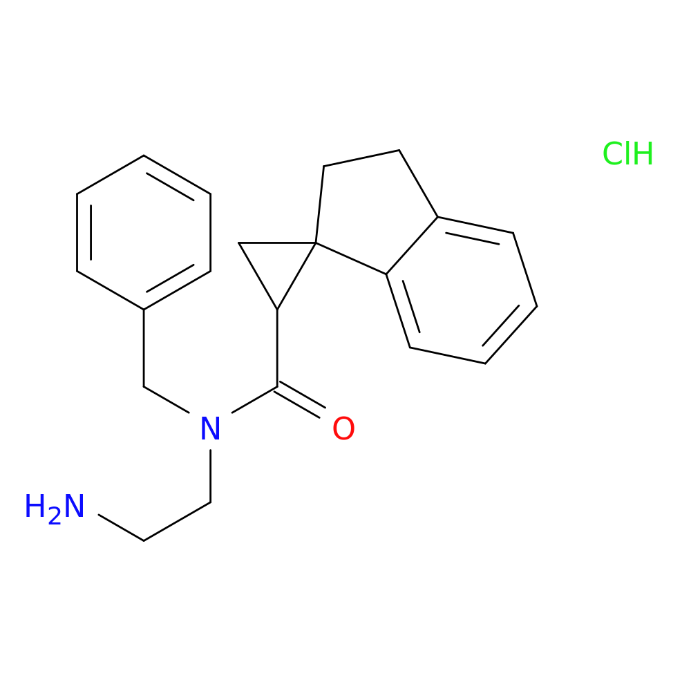 N-(2-aminoethyl)-N-benzyl-2',3'-dihydrospiro[cyclopropane-1,1'-indene]-3-carboxamide hydrochloride