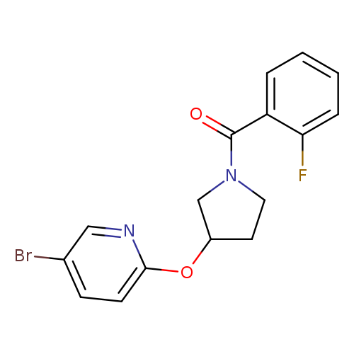 5-bromo-2-{[1-(2-fluorobenzoyl)pyrrolidin-3-yl]oxy}pyridine