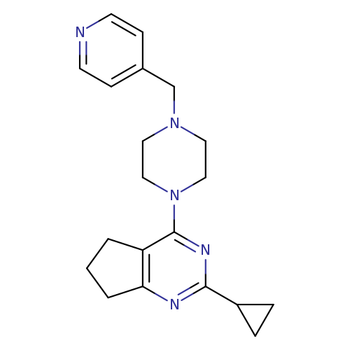 1-{2-cyclopropyl-5H,6H,7H-cyclopenta[d]pyrimidin-4-yl}-4-[(pyridin-4-yl)methyl]piperazine