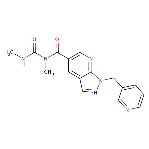 1,3-dimethyl-1-{1-[(pyridin-3-yl)methyl]-1H-pyrazolo[3,4-b]pyridine-5-carbonyl}urea