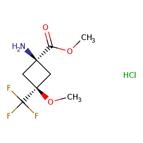methyl (1s,3s)-1-amino-3-methoxy-3-(trifluoromethyl)cyclobutane-1-carboxylate hydrochloride, cis