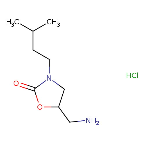 5-(aminomethyl)-3-(3-methylbutyl)-1,3-oxazolidin-2-one hydrochloride