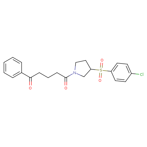 1-[3-(4-chlorobenzenesulfonyl)pyrrolidin-1-yl]-5-phenylpentane-1,5-dione