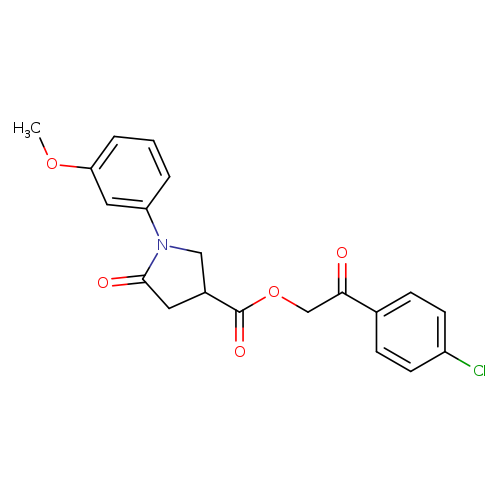 2-(4-chlorophenyl)-2-oxoethyl 1-(3-methoxyphenyl)-5-oxo-3-pyrrolidinecarboxylate