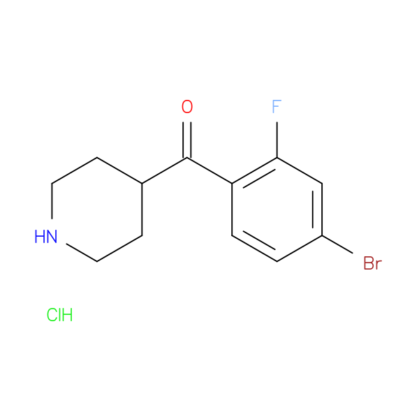 (4-Bromo-2-fluorophenyl)(piperidin-4-yl)methanone hydrochloride