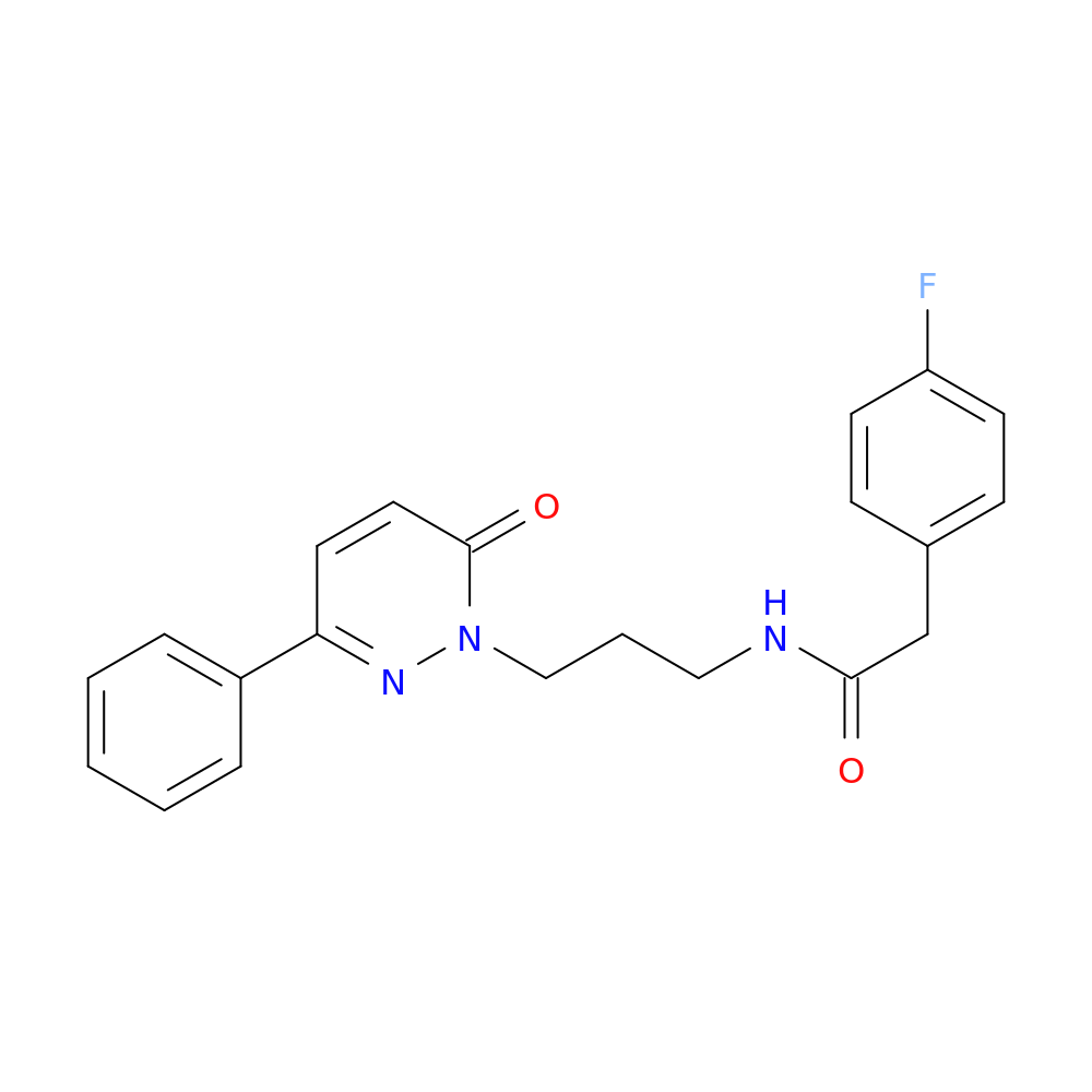 2-(4-fluorophenyl)-N-[3-(6-oxo-3-phenyl-1,6-dihydropyridazin-1-yl)propyl]acetamide