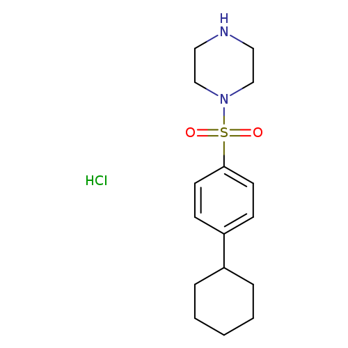 1-(4-cyclohexylbenzenesulfonyl)piperazine hydrochloride