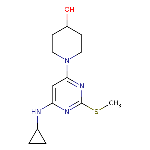 1-(6-Cyclopropylamino-2-methylsulfanyl-pyrimidin-4-yl)-piperidin-4-ol