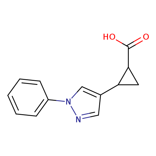 2-(1-phenyl-1H-pyrazol-4-yl)cyclopropane-1-carboxylic acid