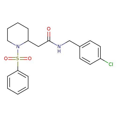 2-[1-(benzenesulfonyl)piperidin-2-yl]-N-[(4-chlorophenyl)methyl]acetamide