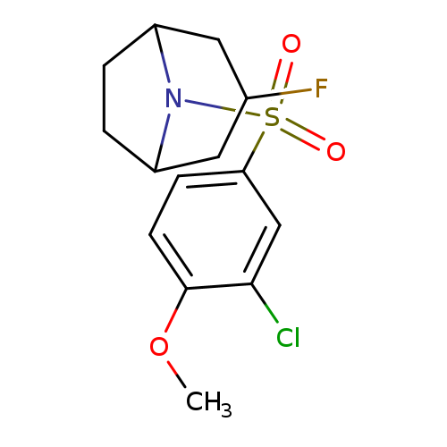 8-(3-chloro-4-methoxybenzenesulfonyl)-3-fluoro-8-azabicyclo[3.2.1]octane