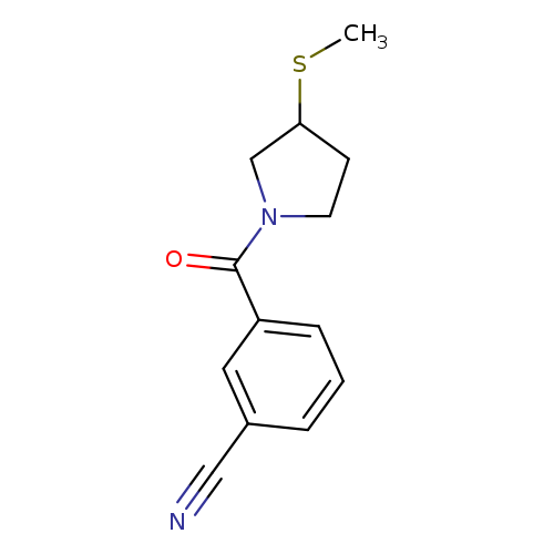 3-[3-(methylsulfanyl)pyrrolidine-1-carbonyl]benzonitrile