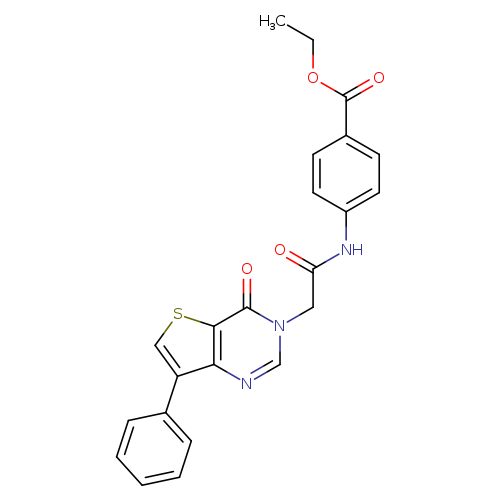 ethyl 4-(2-{4-oxo-7-phenyl-3H,4H-thieno[3,2-d]pyrimidin-3-yl}acetamido)benzoate