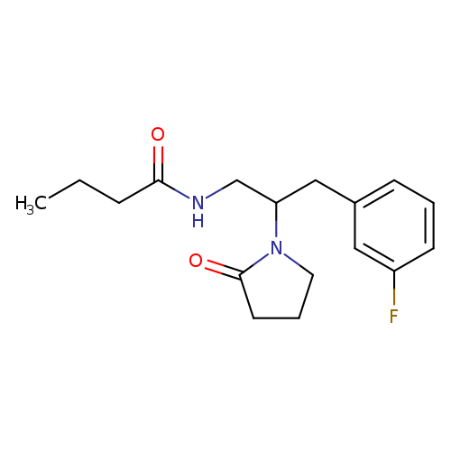 N-[3-(3-fluorophenyl)-2-(2-oxopyrrolidin-1-yl)propyl]butanamide