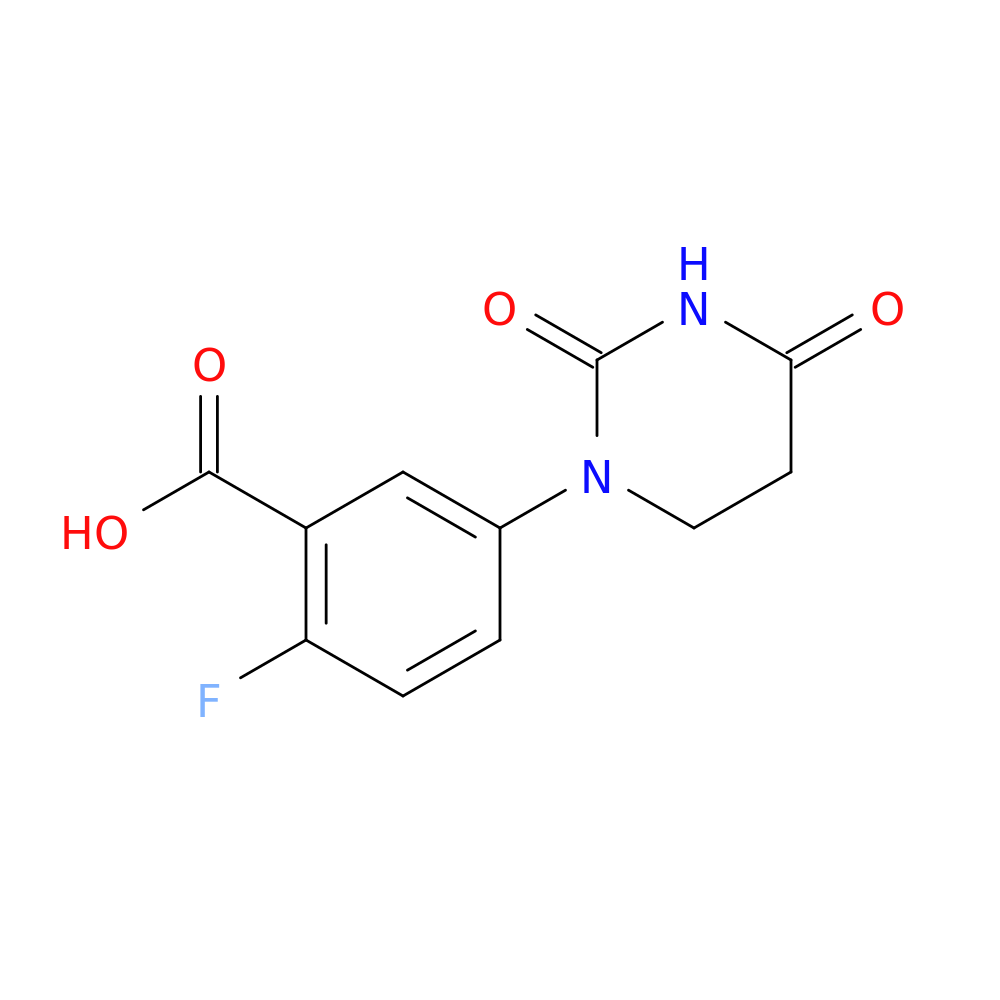 5-(2,4-dioxo-1,3-diazinan-1-yl)-2-fluorobenzoic acid
