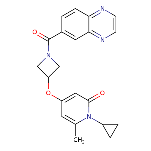 1-cyclopropyl-6-methyl-4-{[1-(quinoxaline-6-carbonyl)azetidin-3-yl]oxy}-1,2-dihydropyridin-2-one