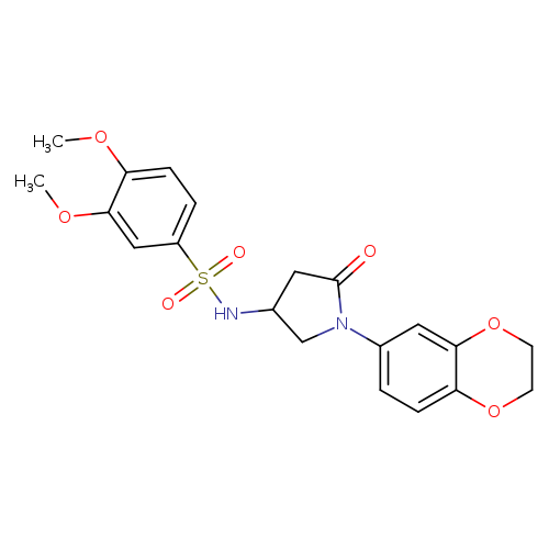 N-[1-(2,3-dihydro-1,4-benzodioxin-6-yl)-5-oxopyrrolidin-3-yl]-3,4-dimethoxybenzene-1-sulfonamide