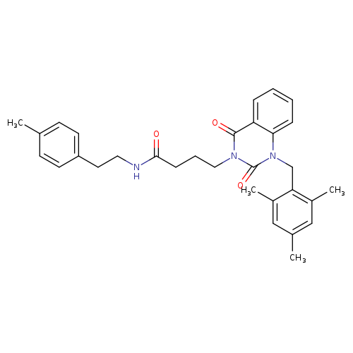 4-{2,4-dioxo-1-[(2,4,6-trimethylphenyl)methyl]-1,2,3,4-tetrahydroquinazolin-3-yl}-N-[2-(4-methylphenyl)ethyl]butanamide