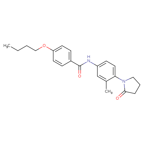 4-butoxy-N-[3-methyl-4-(2-oxopyrrolidin-1-yl)phenyl]benzamide