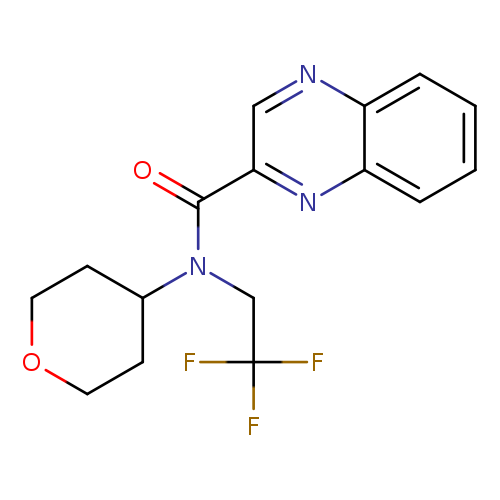 N-(oxan-4-yl)-N-(2,2,2-trifluoroethyl)quinoxaline-2-carboxamide