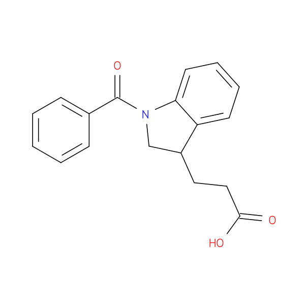 3-(1-benzoyl-2,3-dihydro-1H-indol-3-yl)propanoic acid