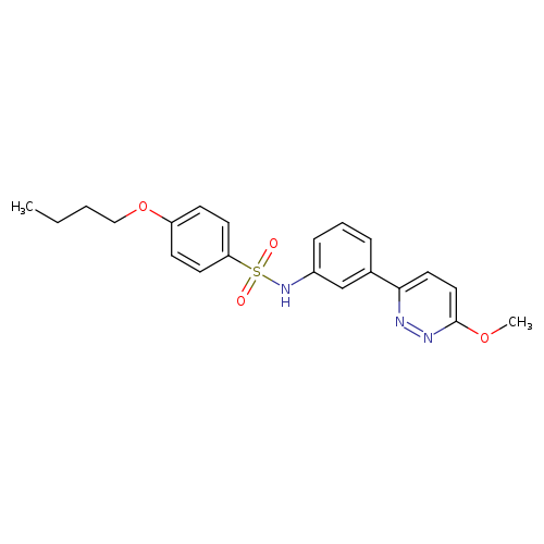 4-butoxy-N-[3-(6-methoxypyridazin-3-yl)phenyl]benzene-1-sulfonamide