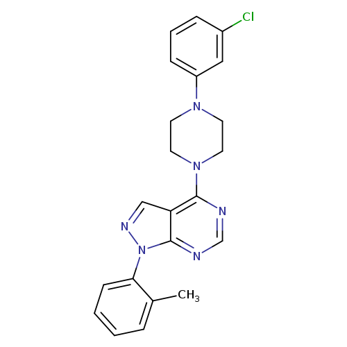 1-(3-chlorophenyl)-4-[1-(2-methylphenyl)-1H-pyrazolo[3,4-d]pyrimidin-4-yl]piperazine