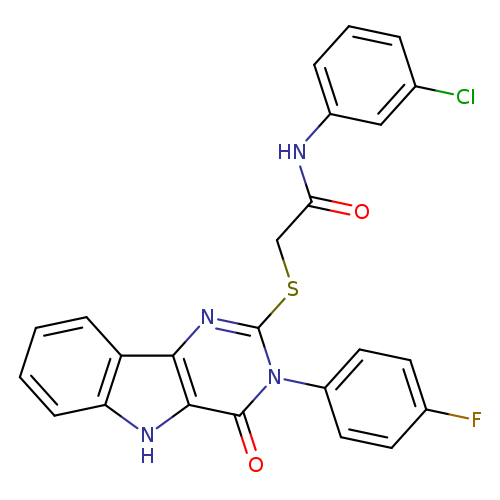 N-(3-chlorophenyl)-2-{[3-(4-fluorophenyl)-4-oxo-3H,4H,5H-pyrimido[5,4-b]indol-2-yl]sulfanyl}acetamide